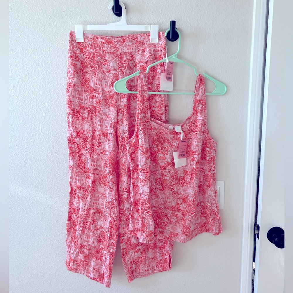 NEW Pink Linen Pant & Tank Set